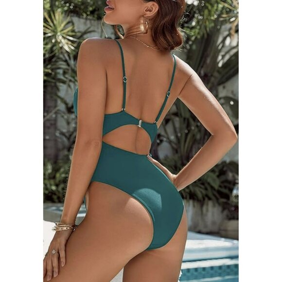 Blooming Jelly Large Green Monokini Bathing Suit NWT - Picture 2 of 6